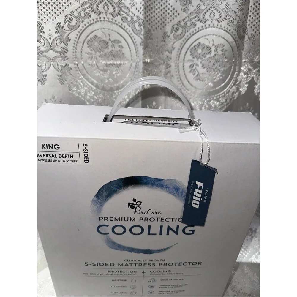 PURECARE Premium Protection Cooling 5-Sided Mattress Protector King